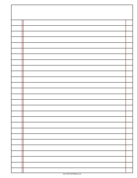 Print Lined Paper Free Printable