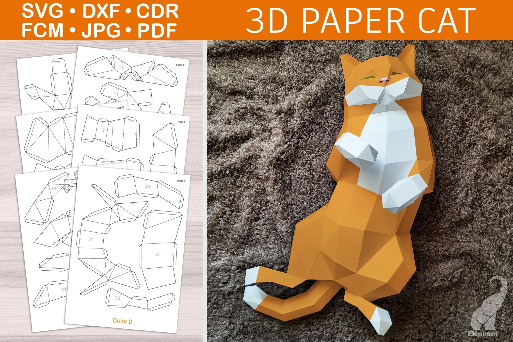 Printable 3d Paper Craft Template