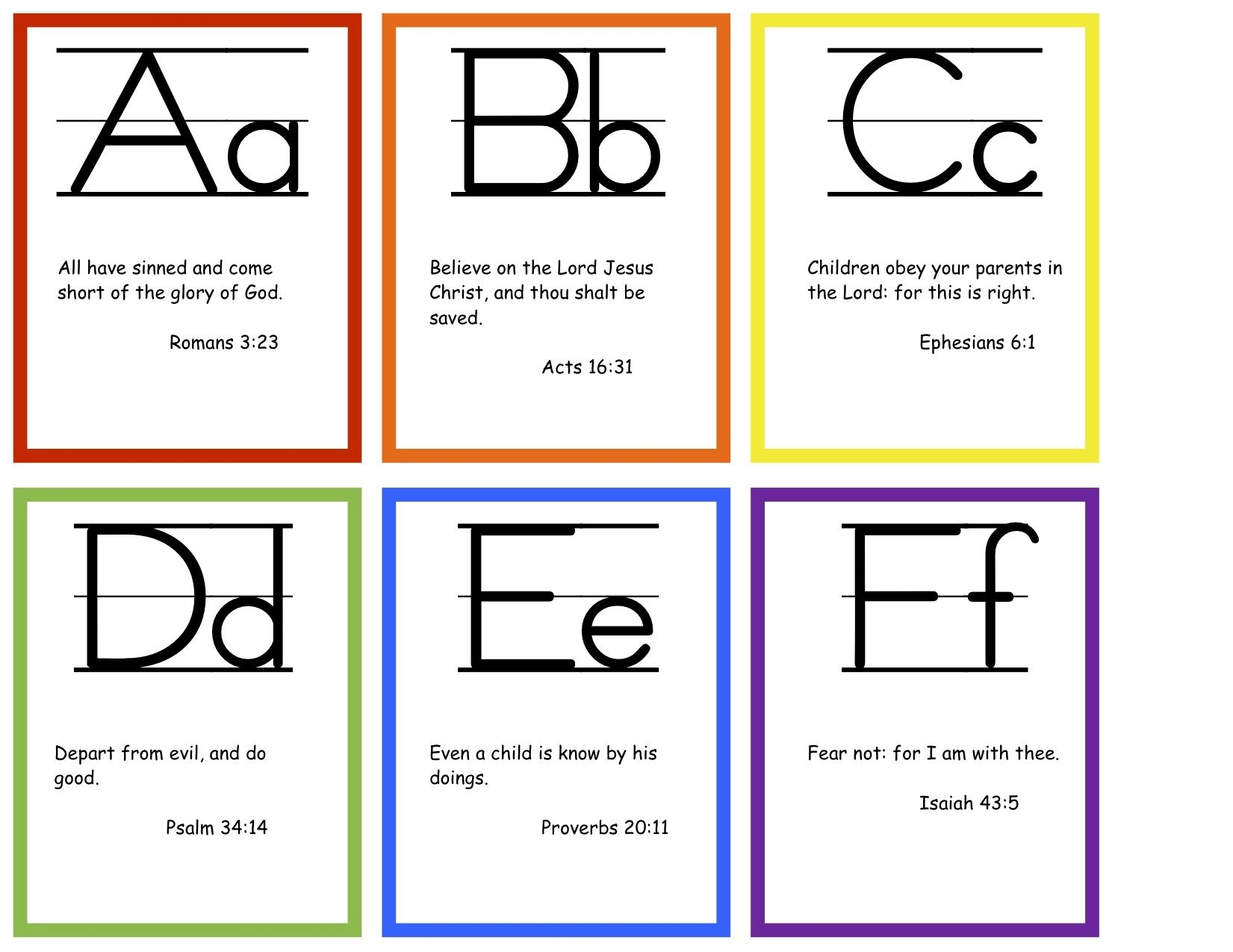 Printable Alphabet Bible Verses