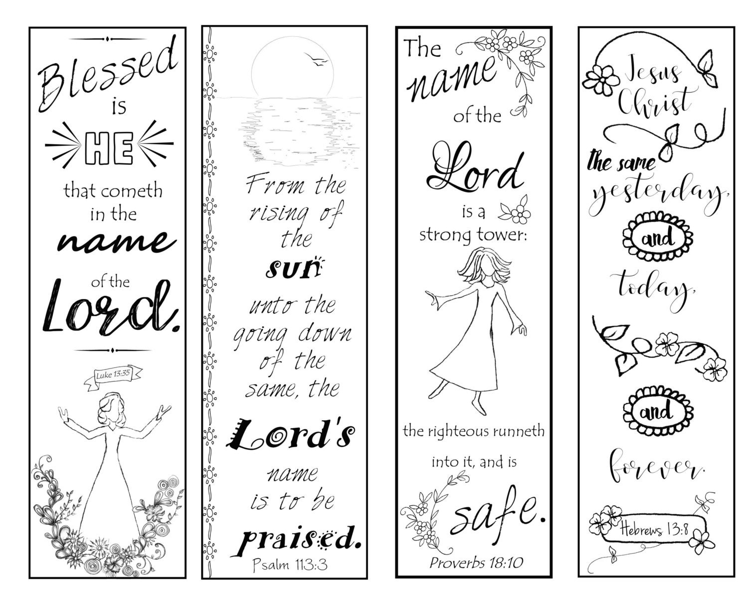 Printable Bible Bookmark Template
