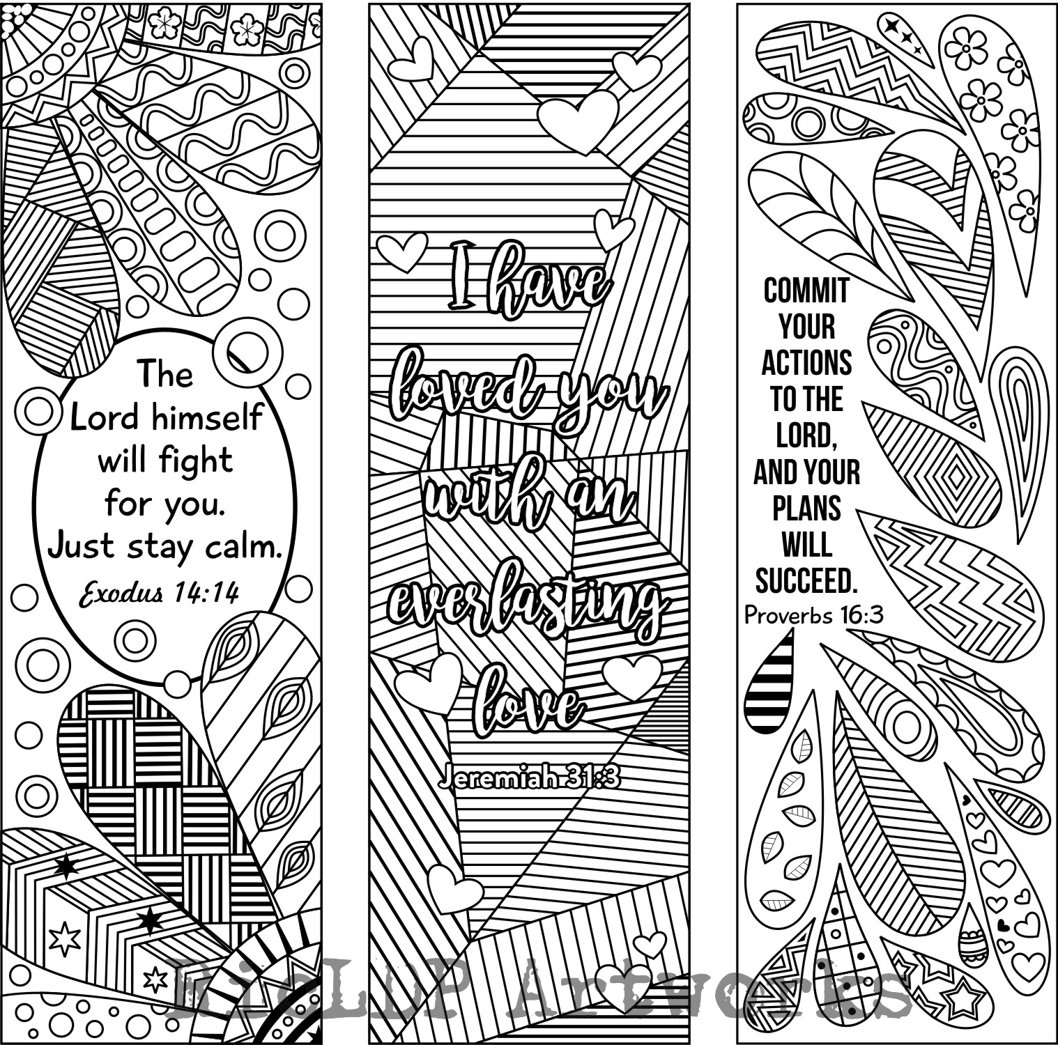 Printable Bible Bookmarks To Color For Kids
