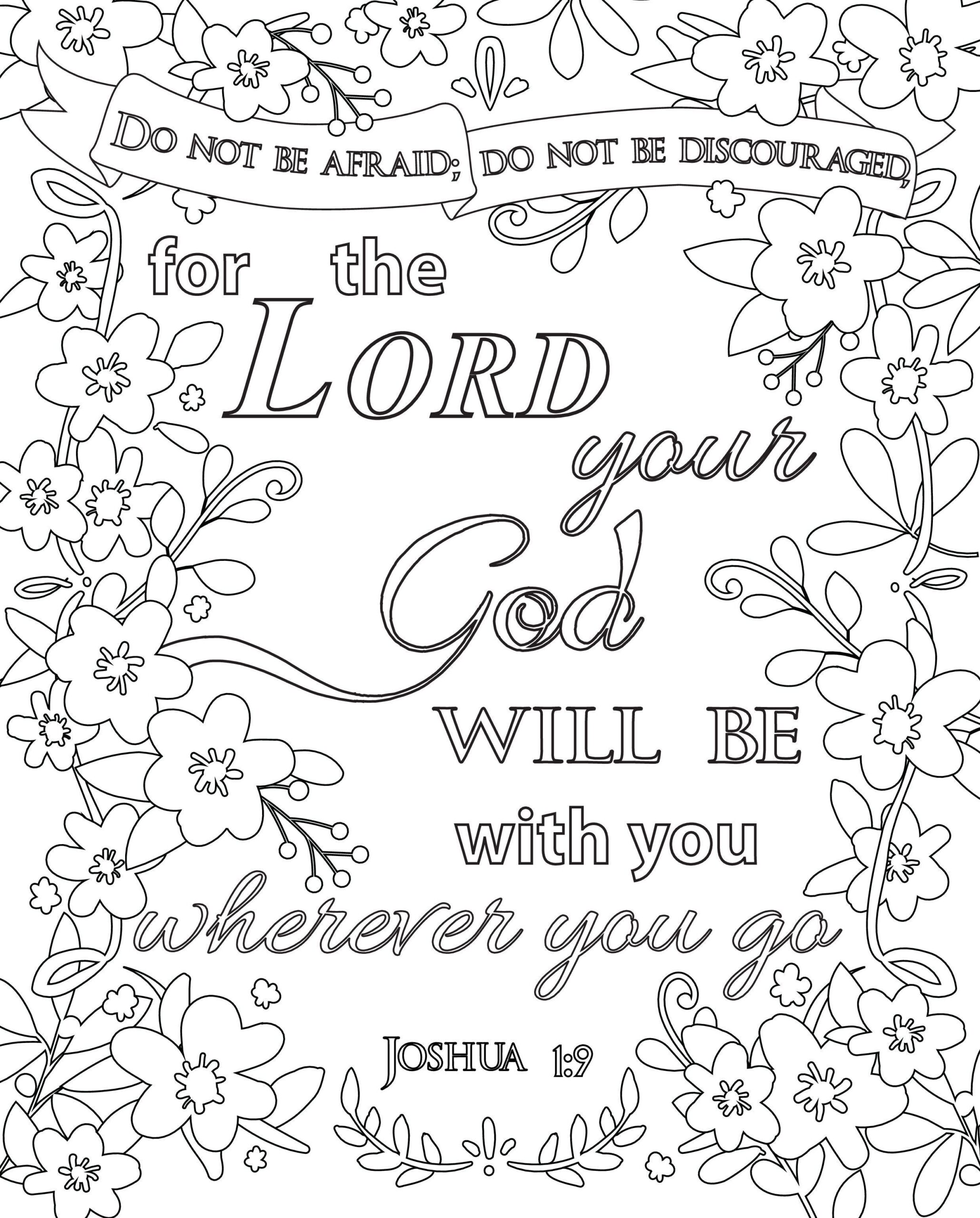 Printable Bible Coloring Pages With Verses