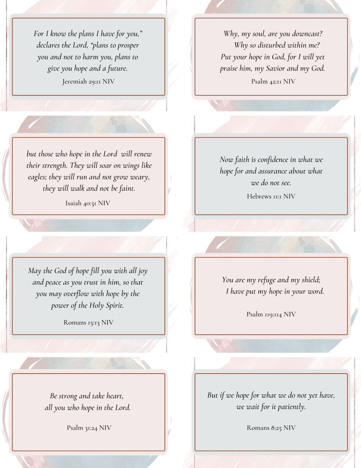 Printable Bible Scripture Cards Printable Free Templates
