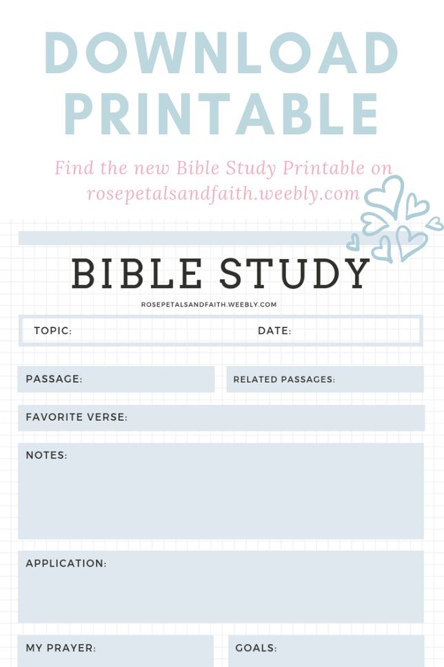 Printable Bible Study For Inmates