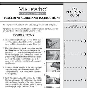Printable Bible Tab Placement Guide