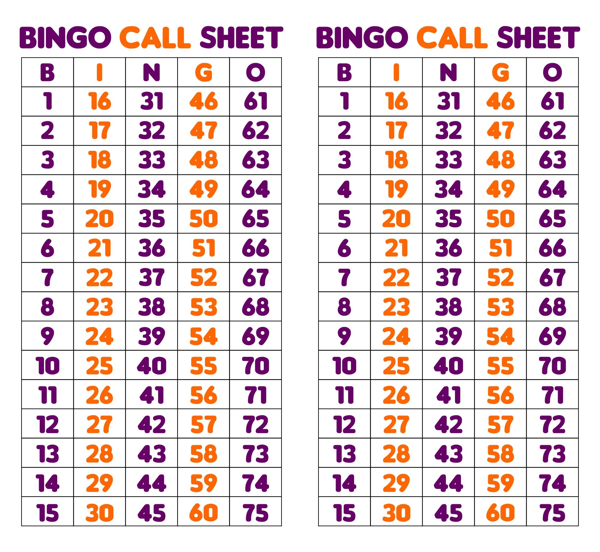 Printable Bingo Calling Cards Bingo Cards Printable Free 53 OFF