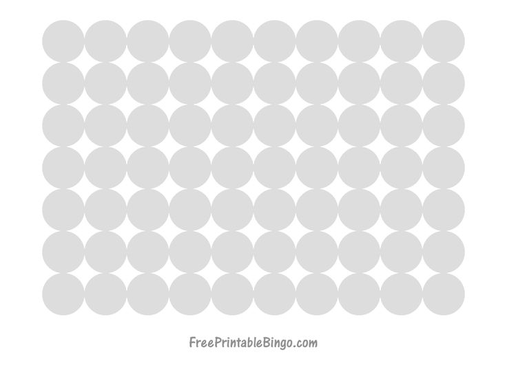 Printable Bingo Chips