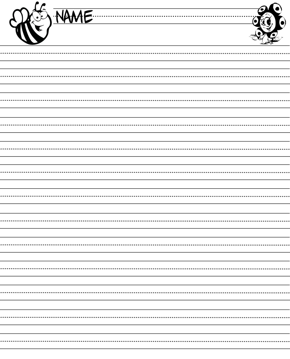 Printable Blank Lined Handwriting Paper Lined Blank Paper Blanks 