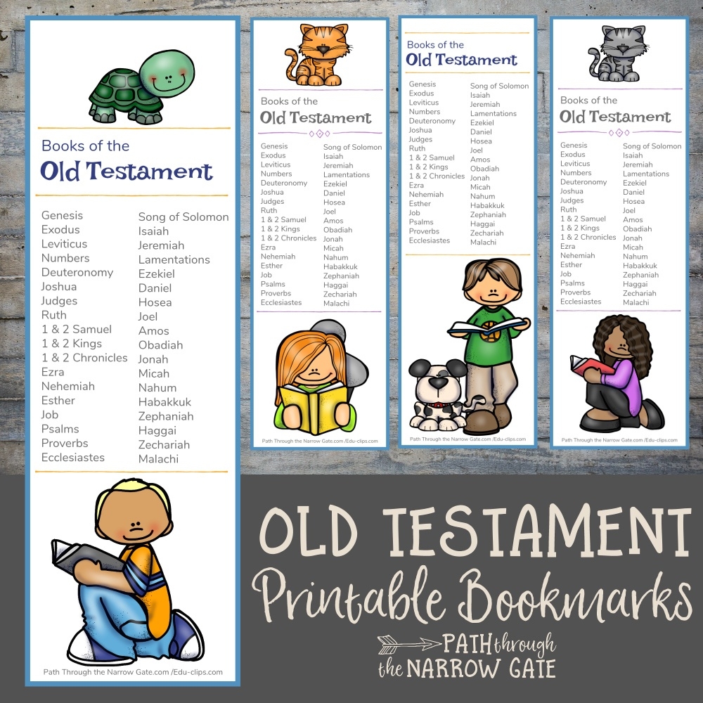 Printable Books Of The Bible Bookmarks