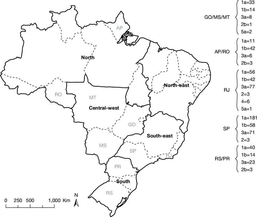 Printable Brazil Regions Map Free Download And Print For You