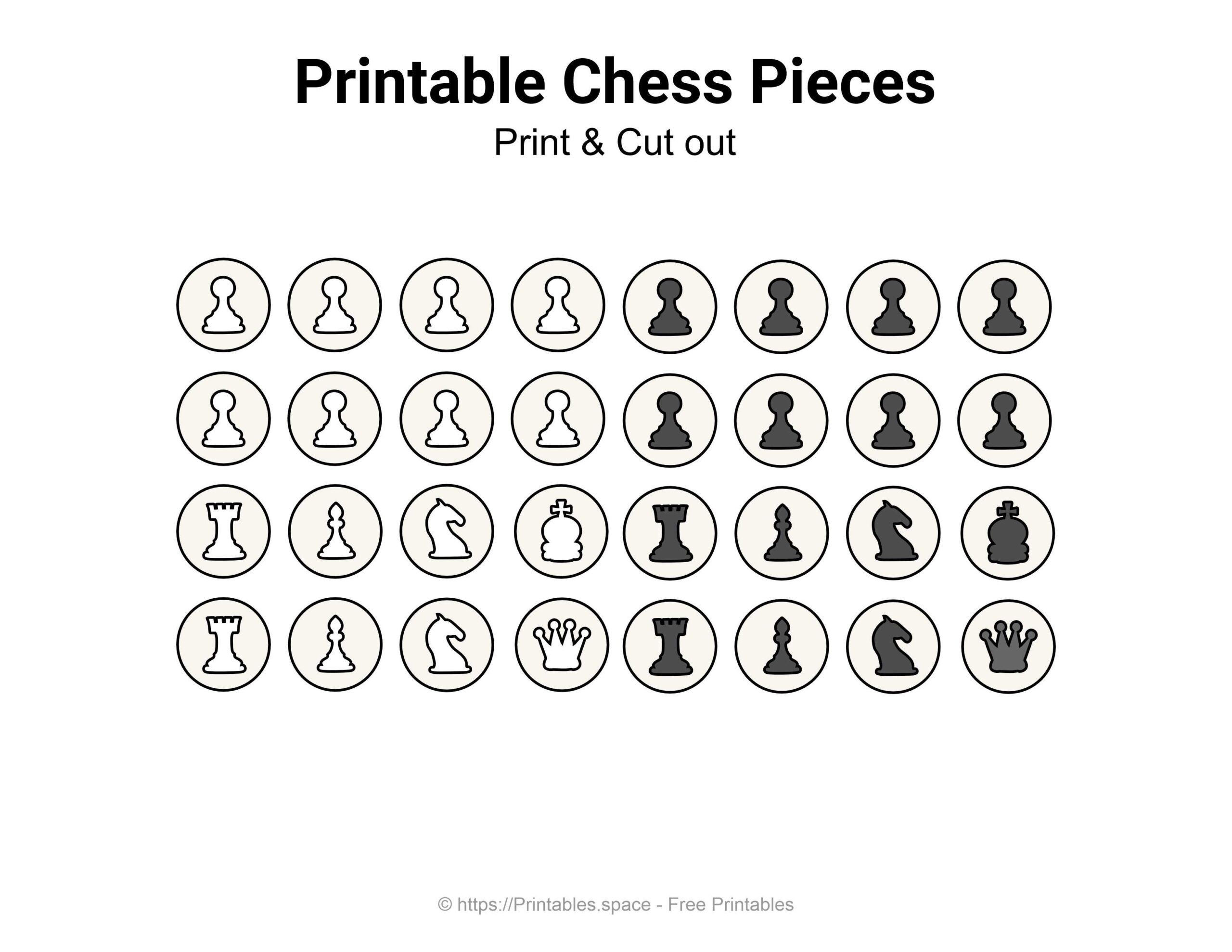 Printable Chess Pieces Free Printables