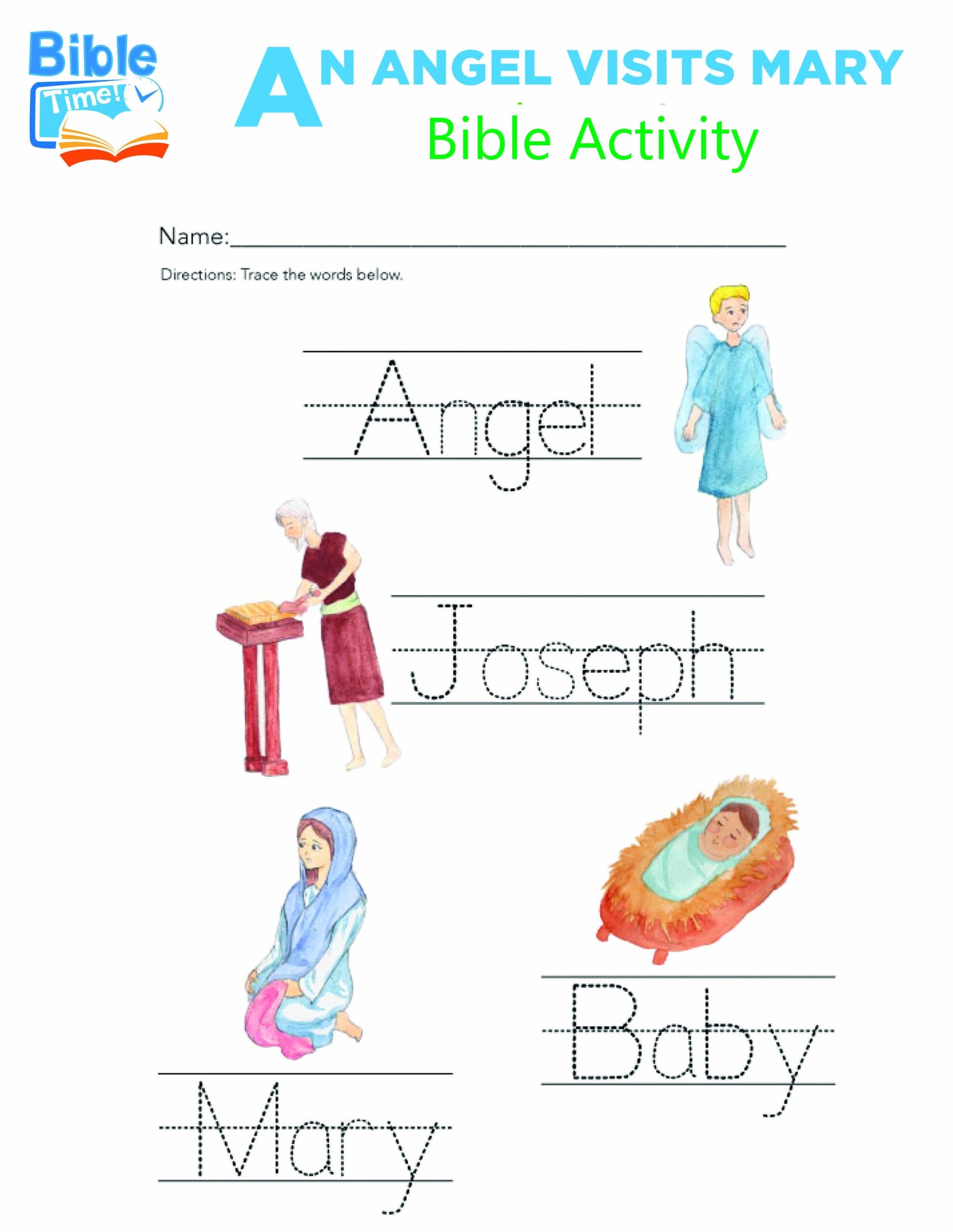 Printable Children S Bible Activities Printable Blank World