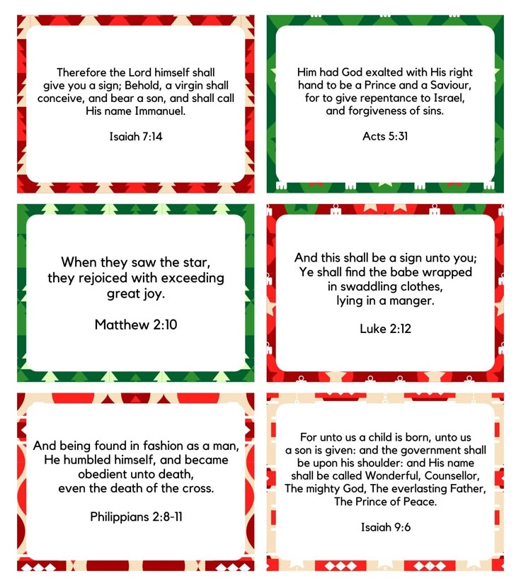 Printable Christmas Bible Verse Printable Calendars AT A GLANCE