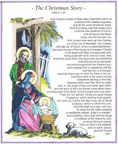 Printable Christmas Story From The Bible