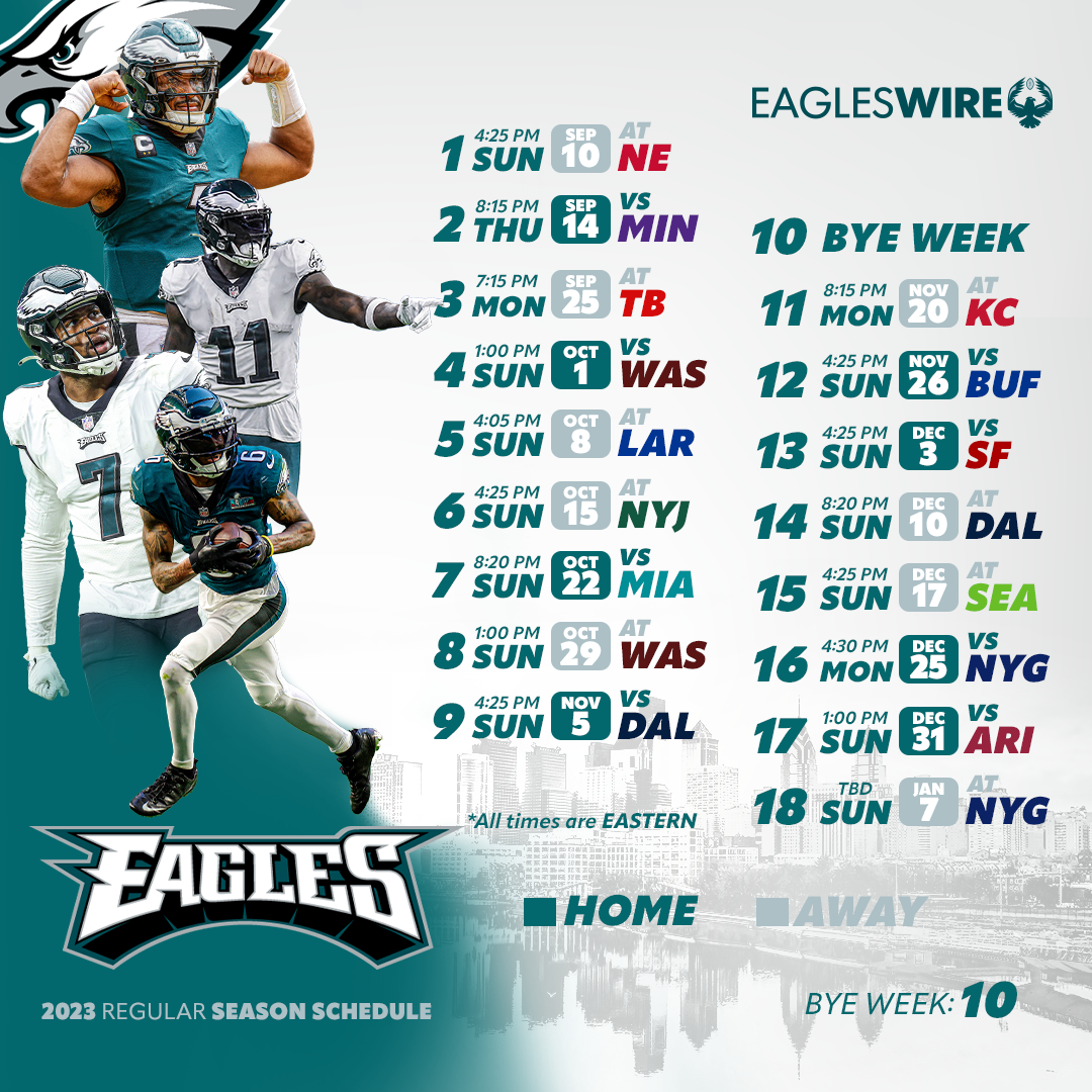 Printable Eagles Schedule 2024 FREE Printables