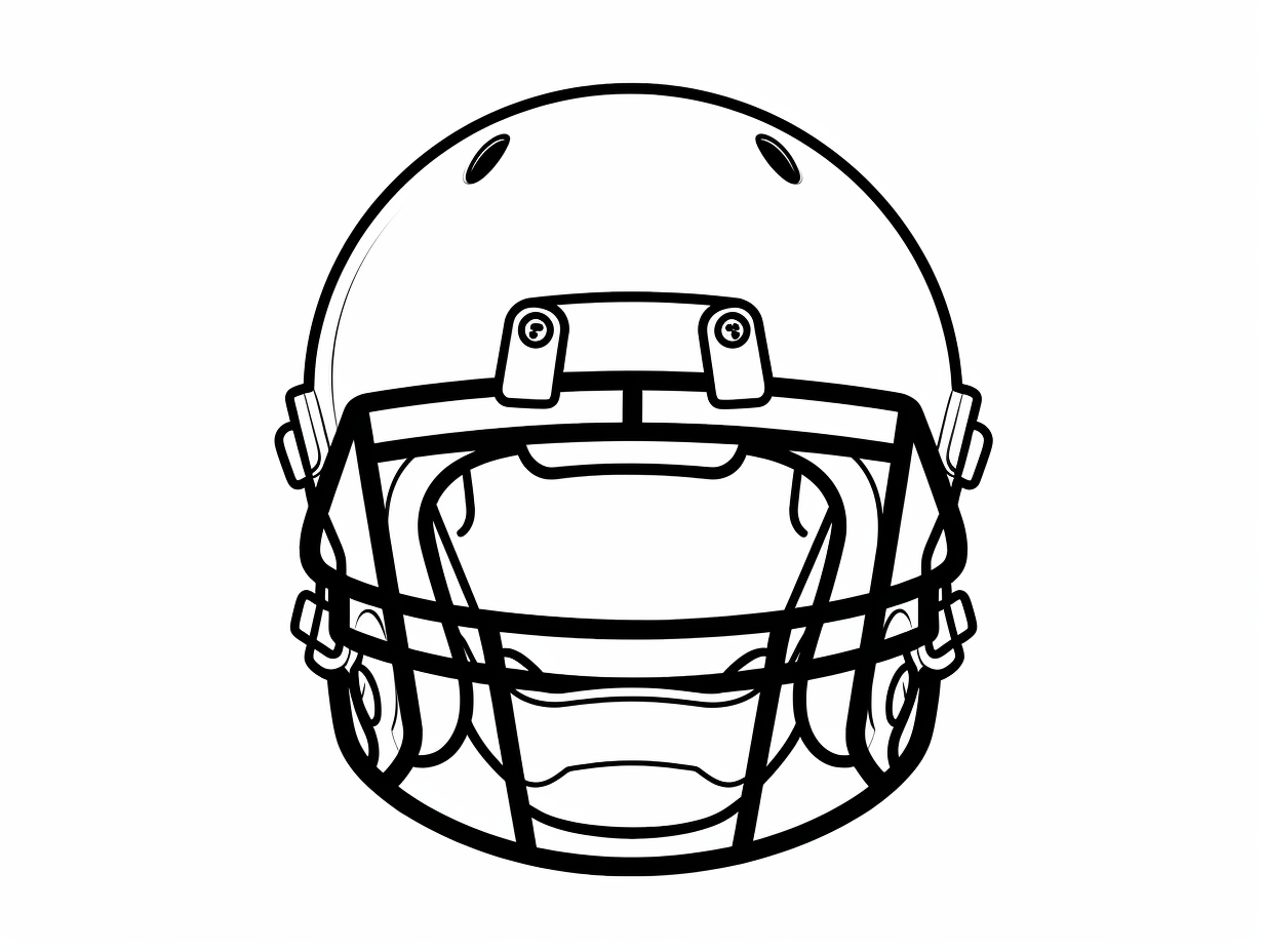 Printable Football Helmet Coloring Coloring Page