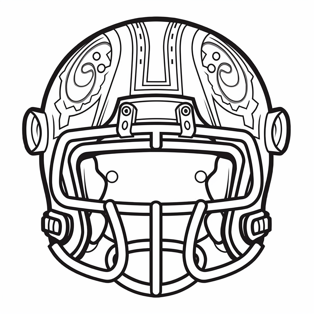 Printable Football Helmet To Color Coloring Page
