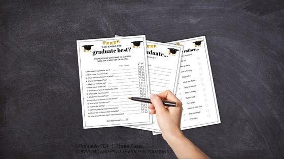 Printable Graduation Games Add A Little Adventure
