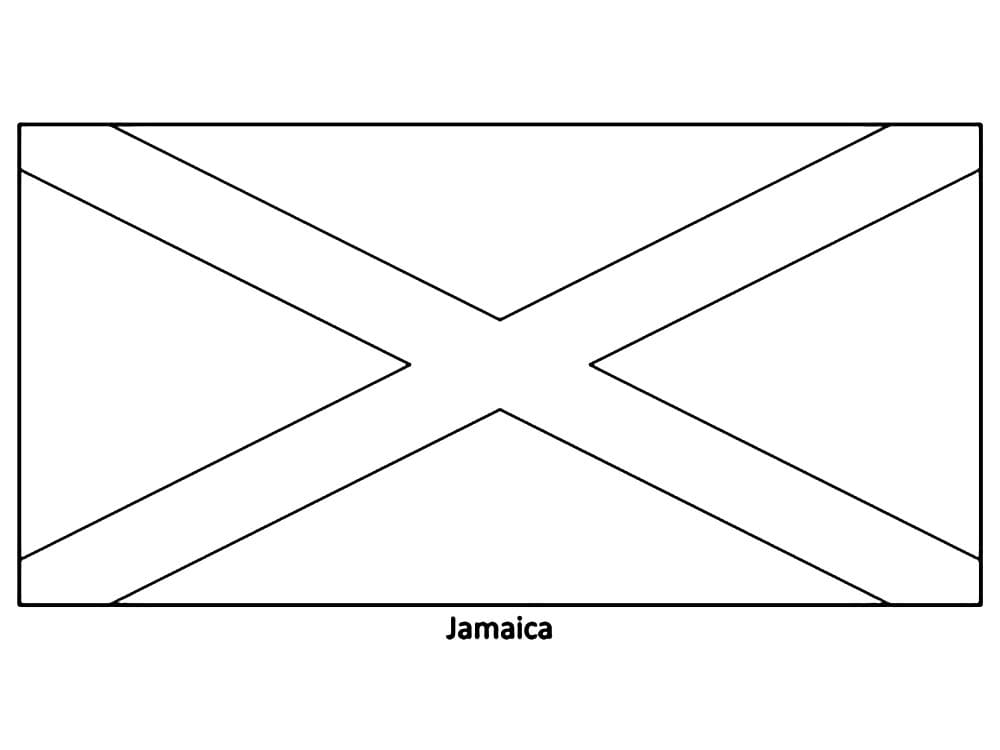 Printable Jamaica Flag Coloring Page Download Print Or Color Online