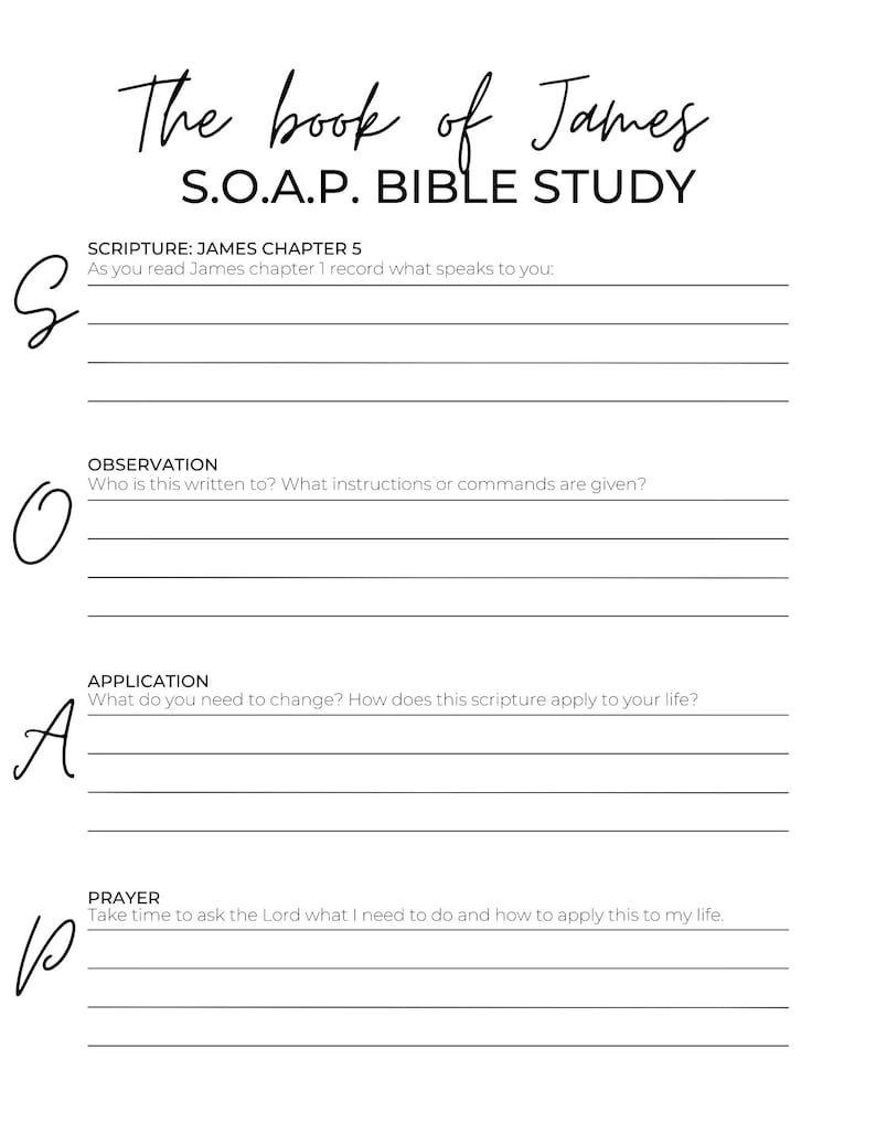 Printable James Bible Study Etsy