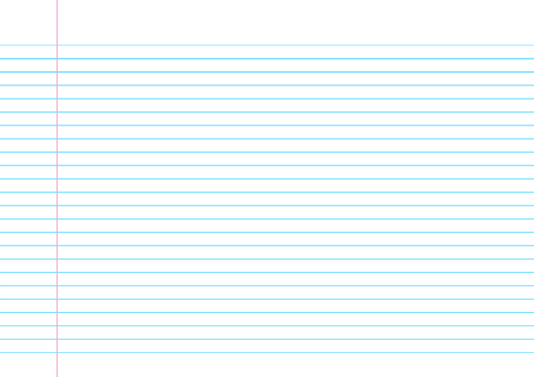 Printable Landscape College Ruled Notebook Paper For A4 Paper