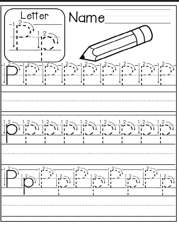 Printable Letter P Trace And Write Free Download And Print For You 