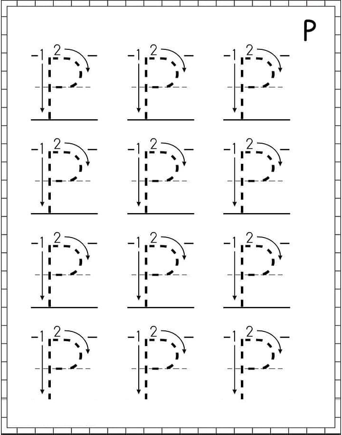 Printable Letter P Trace Free Download And Print For You 