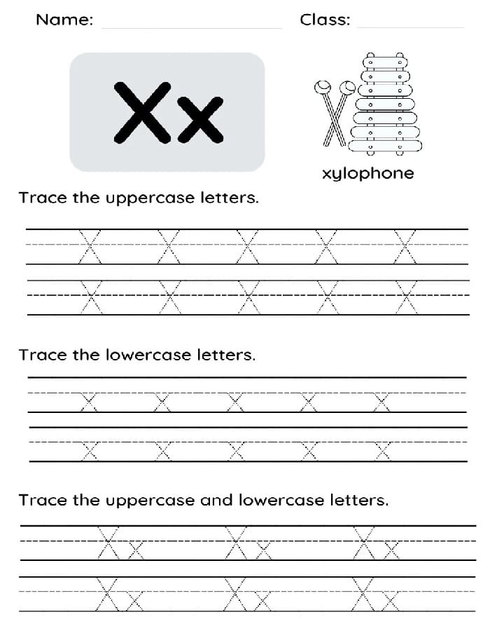 Printable Letter X Tracing Templates Free Download And Print For You 