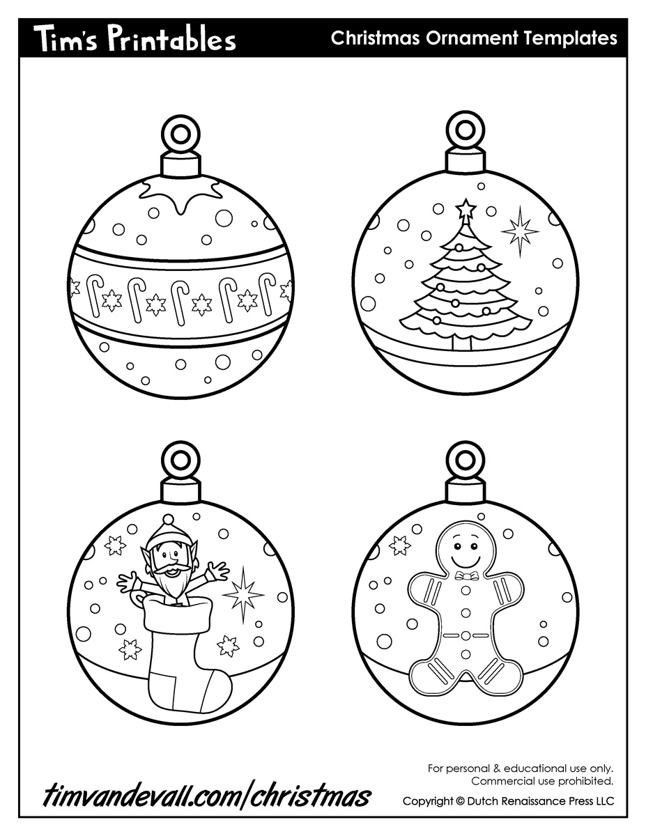 Printable Paper Christmas Ornament Templates Tim 39 s Printables