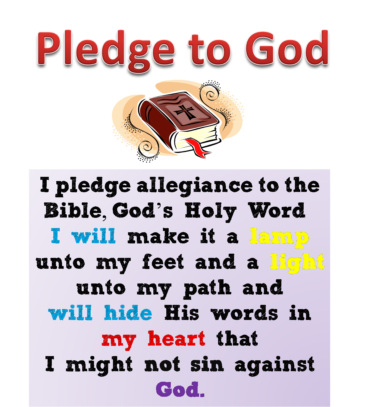 Printable Pledge To The Bible Printable Word Searches