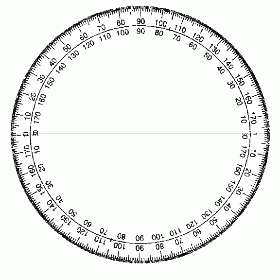 Printable Protractor With 360 Degrees ClipArt Best