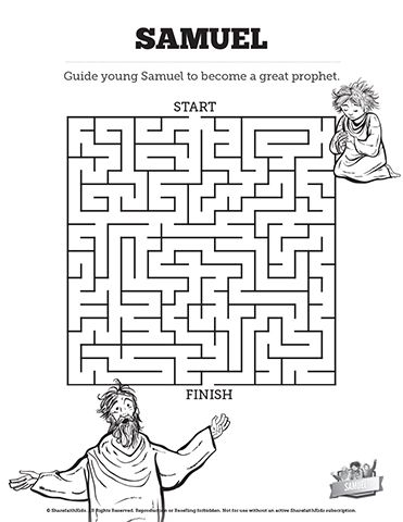 Printable Samuel Bible Story Activities