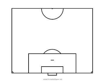 Printable Soccer Half Pitch Diagram
