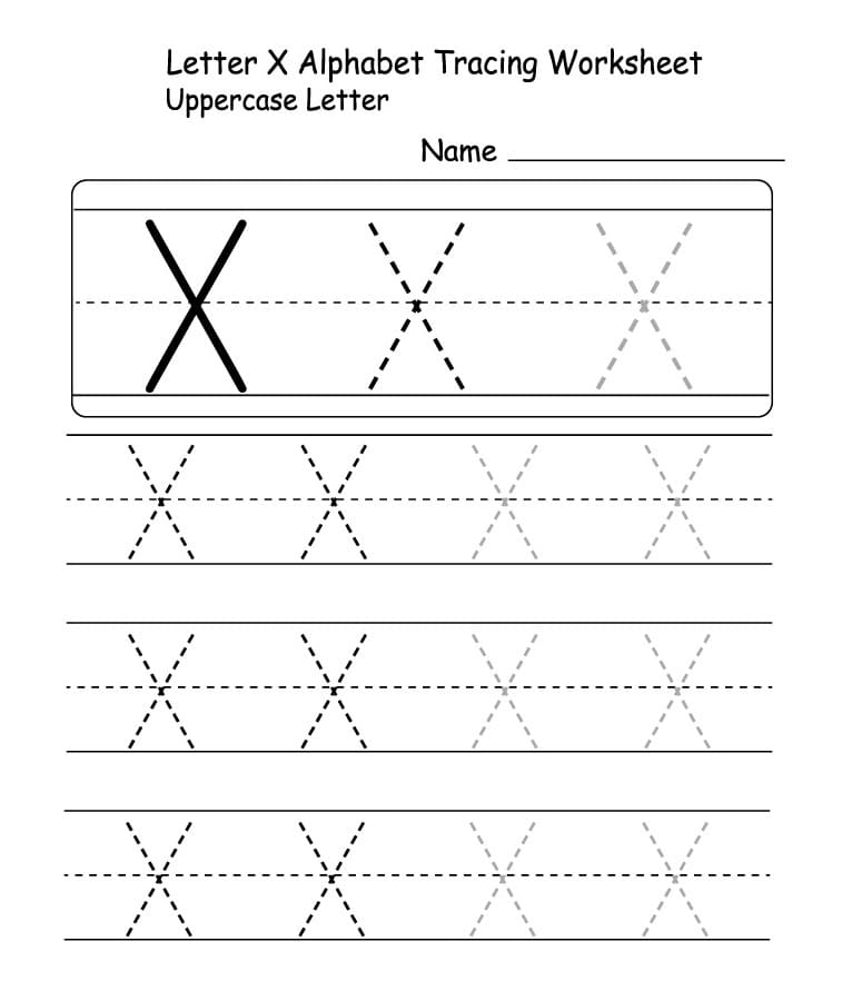 Printable Uppercase Letter X Tracing Free Download And Print For You 