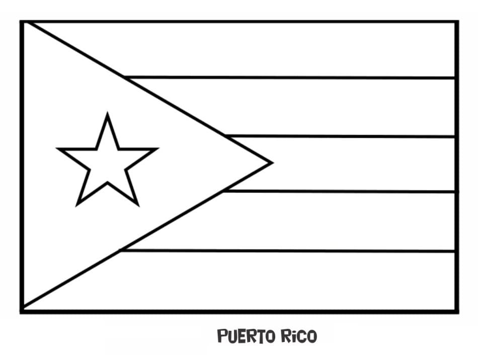 Puerto Rico Flag Coloring Page Free Printable Coloring Pages For Kids