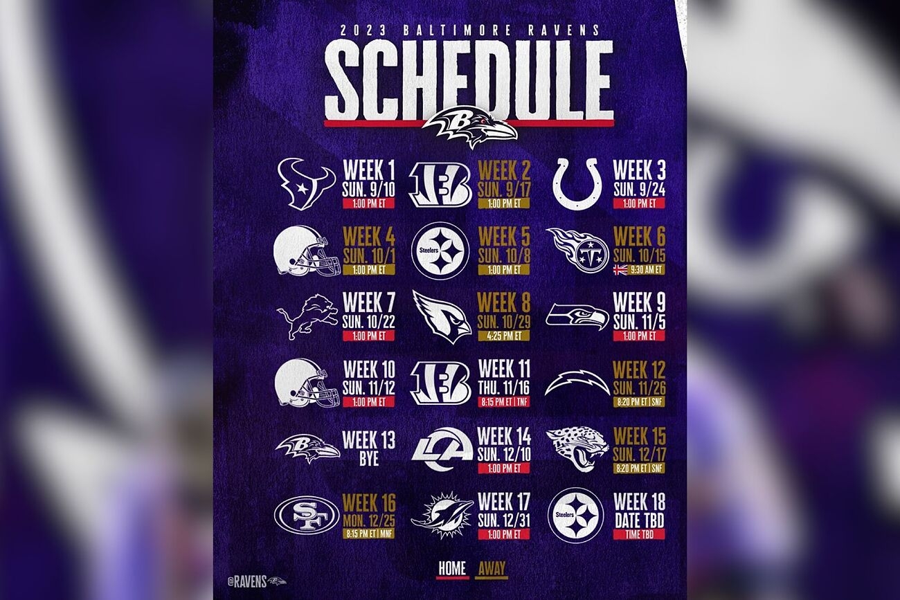 Ravens 2024 Schedule Printable Zahra Tatum