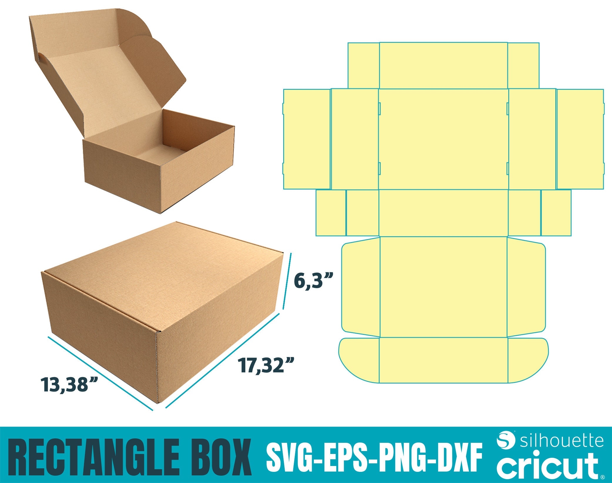 Rectangle Box Template Svg Box Template Svg Packaging Box Etsy Canada