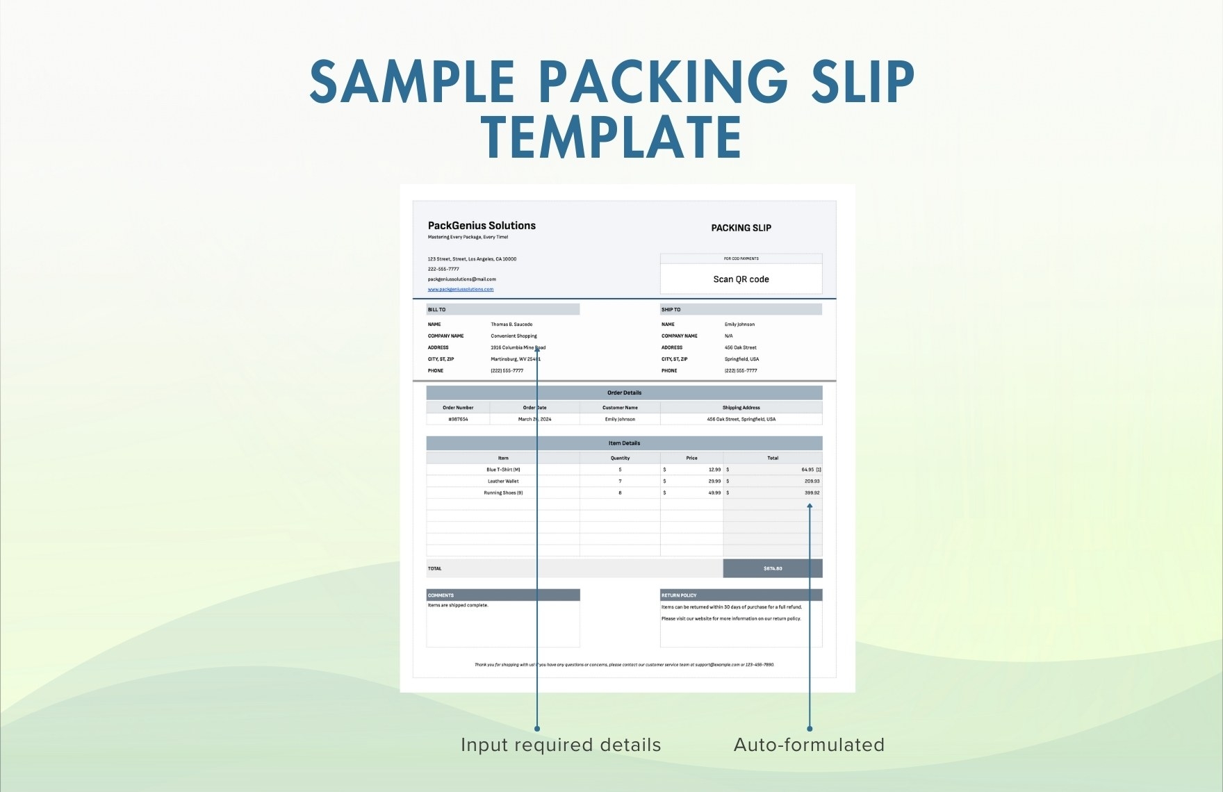 Sample Packing Slip Template Template Sample Packing Slip Template Template