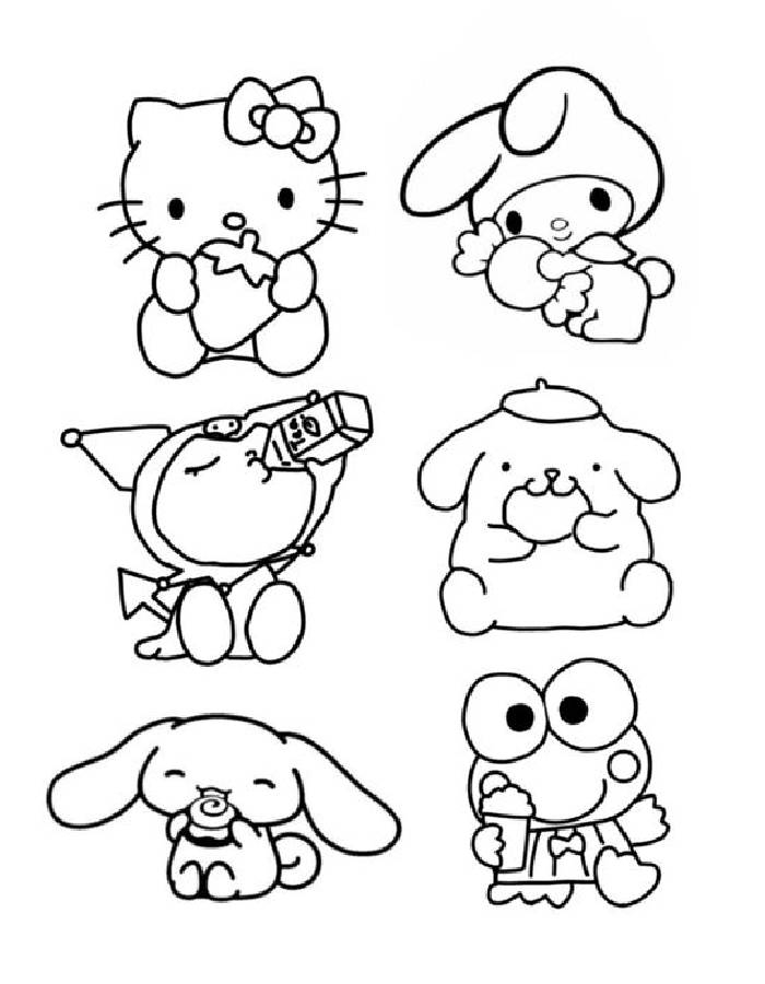 Sanrio Coloring Pages Free Printable PDF
