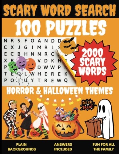 Scary Word Search Book 100 Horror And Halloween Themes 2000 Words In 