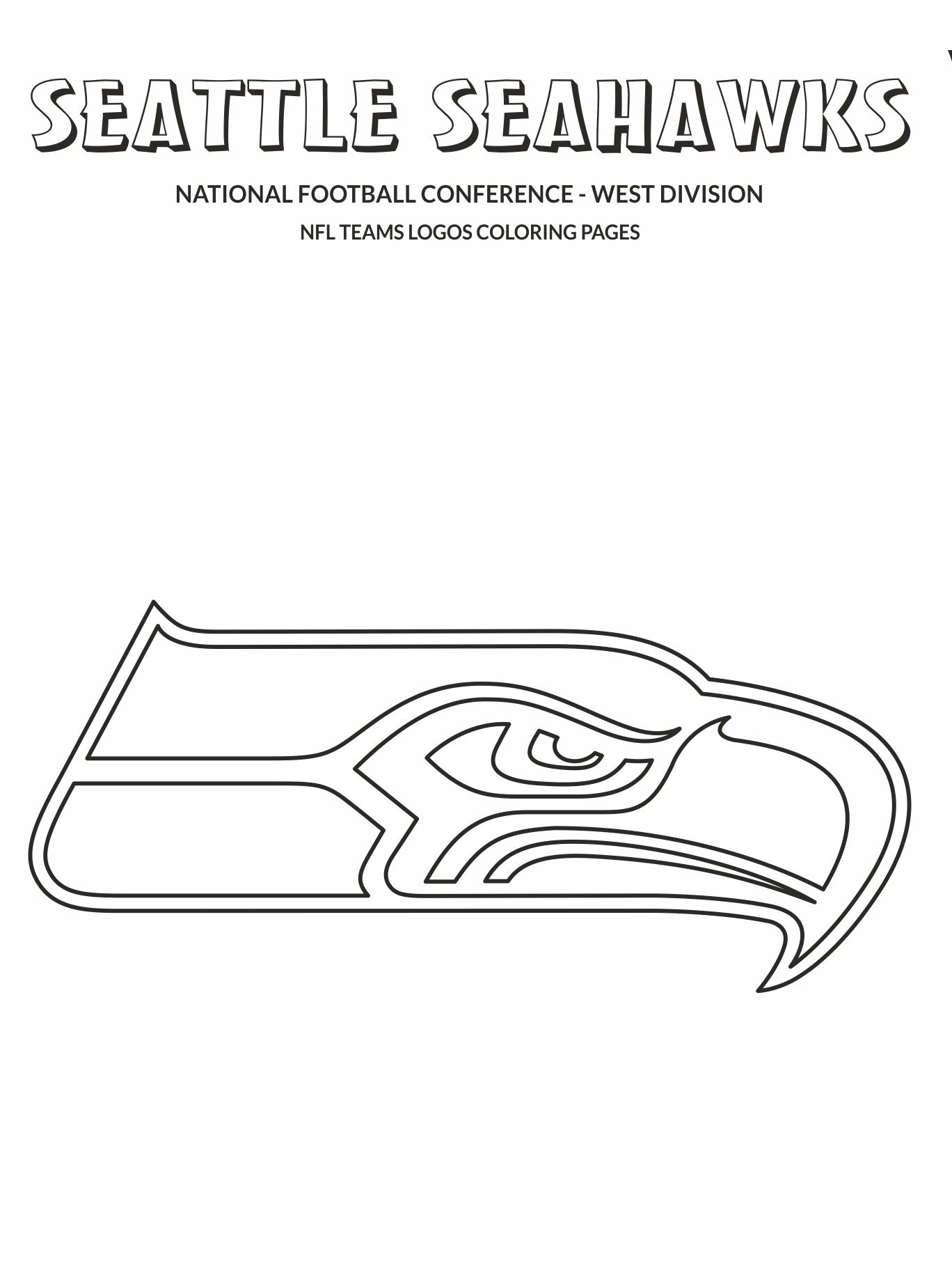 Seattle Seahawks Coloring Pages Pdf To Print Coloringfolder
