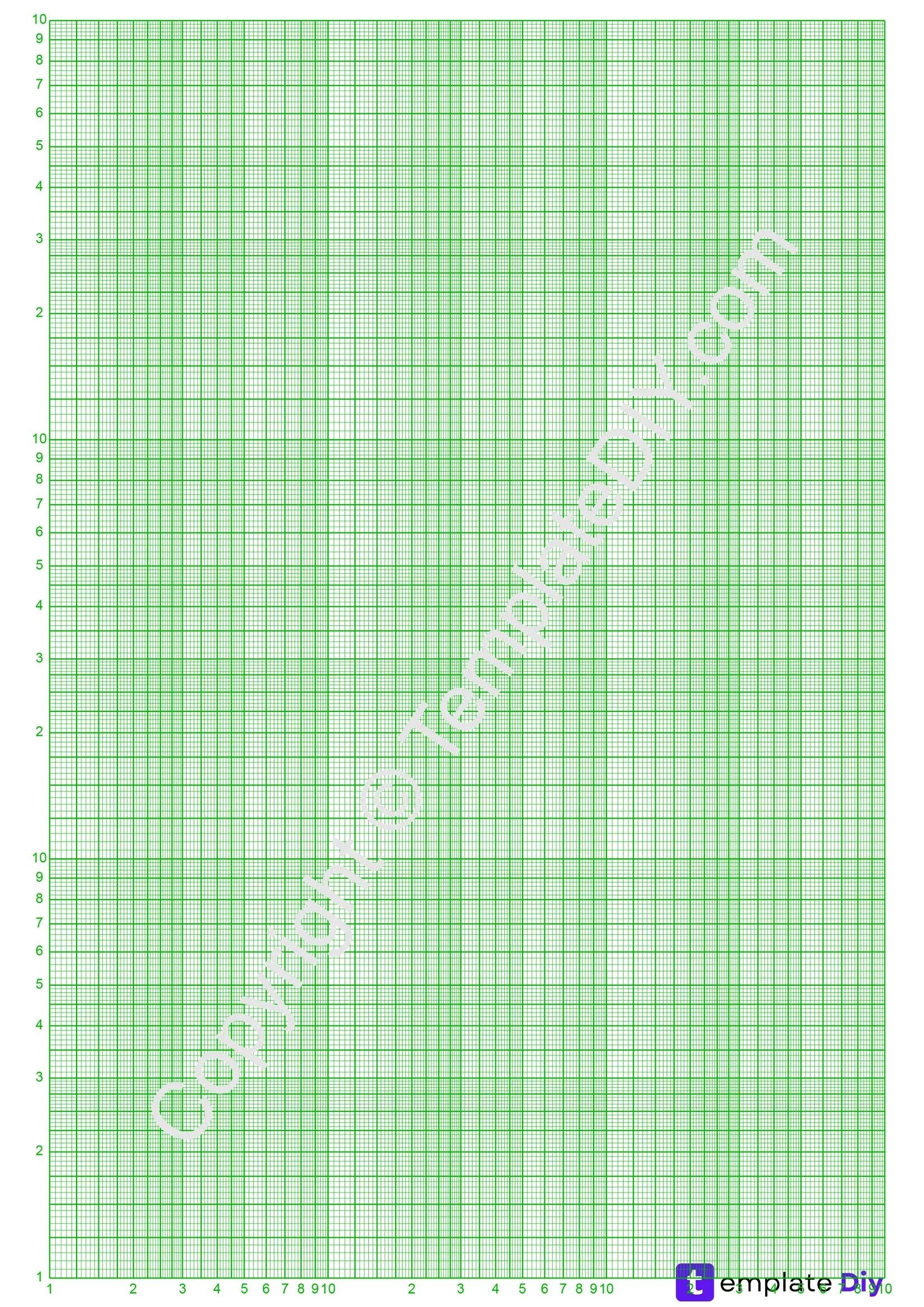 Semi Log Graph Paper Grid Paper Printable Template In PDF Grid Paper