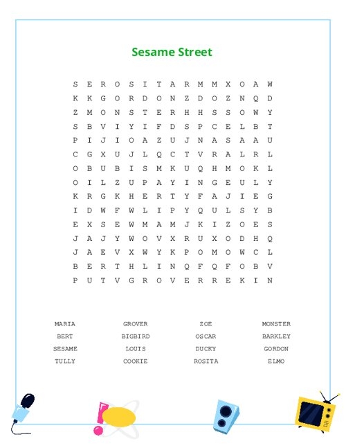 Sesame Street Word Search