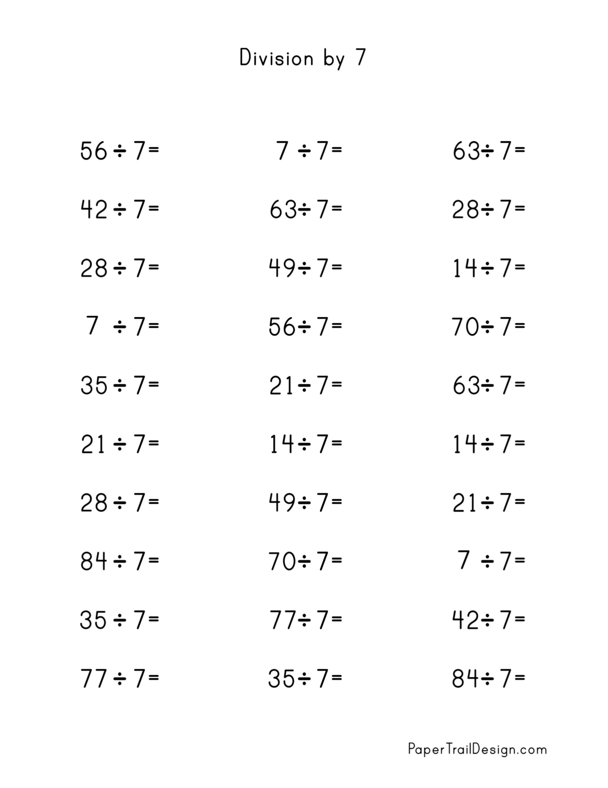 Simple Division Worksheet Worksheets Library
