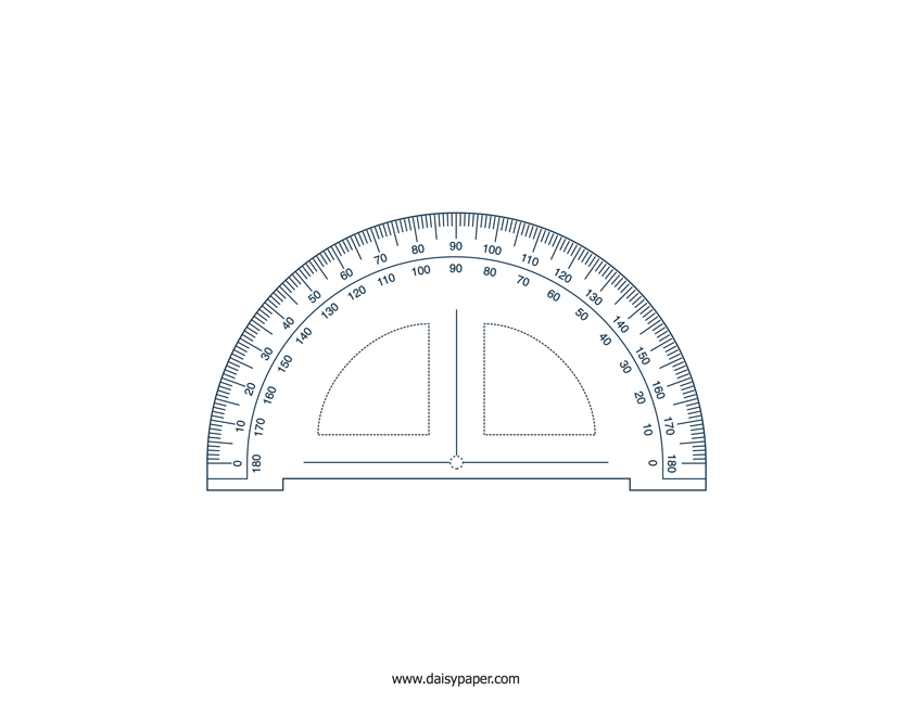Small Printable Protractor Daisy Paper Small Printable Protractor Daisy Paper