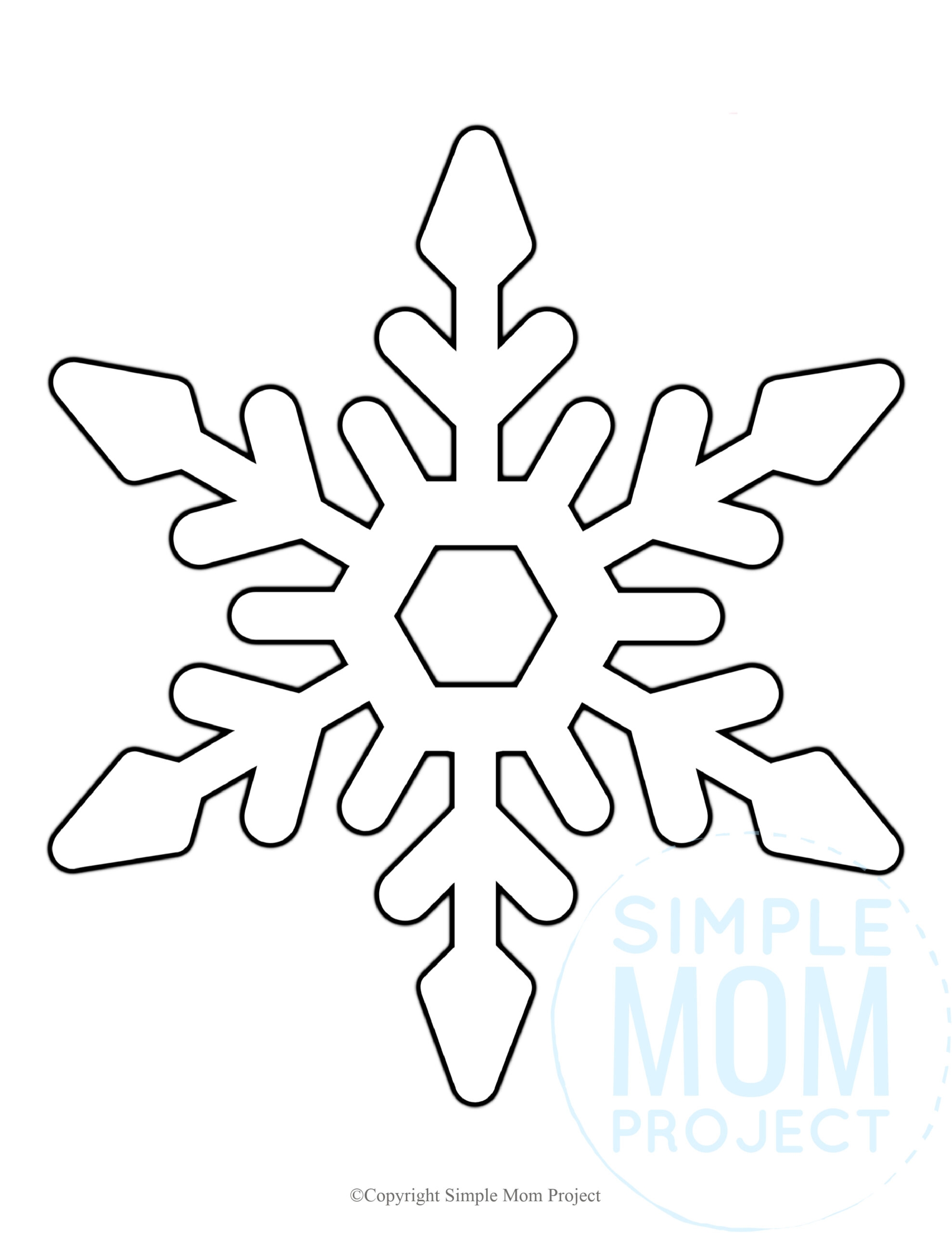 Snowflake Outline Printable Printable Word Searches