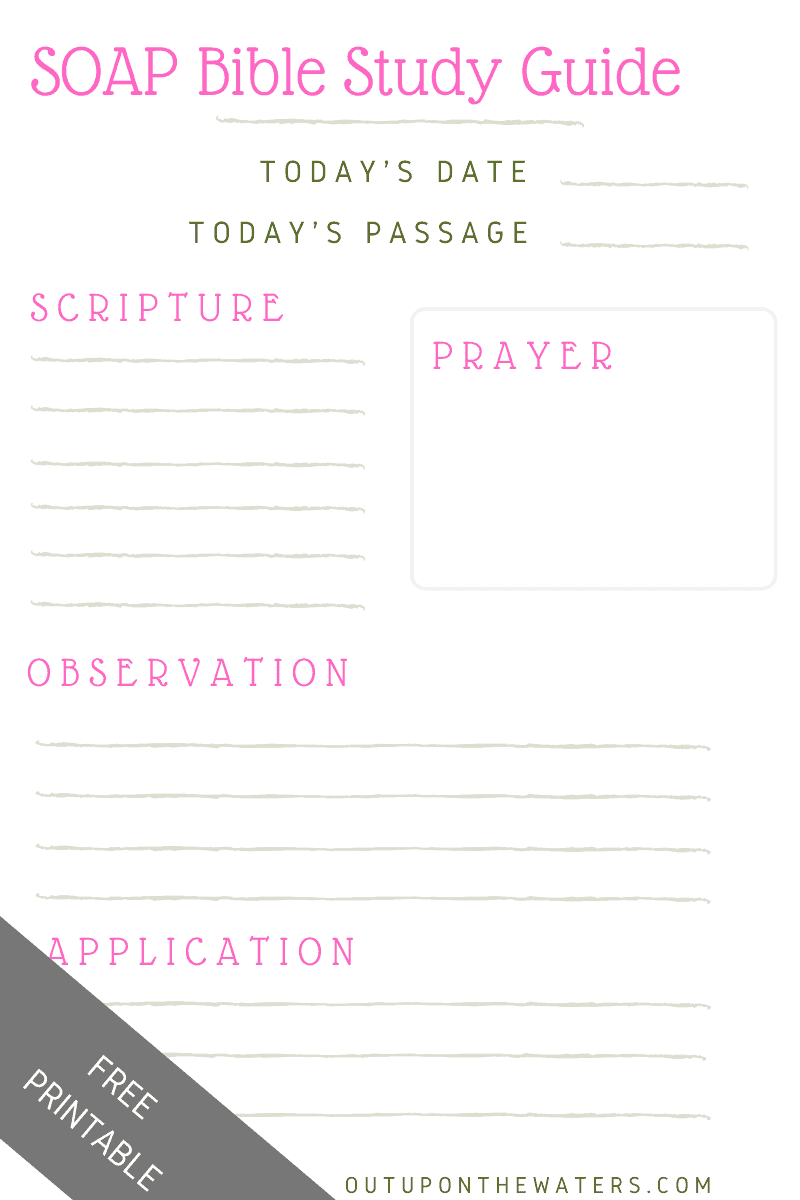 Soap Bible Study Method Free Printable Printable Templates