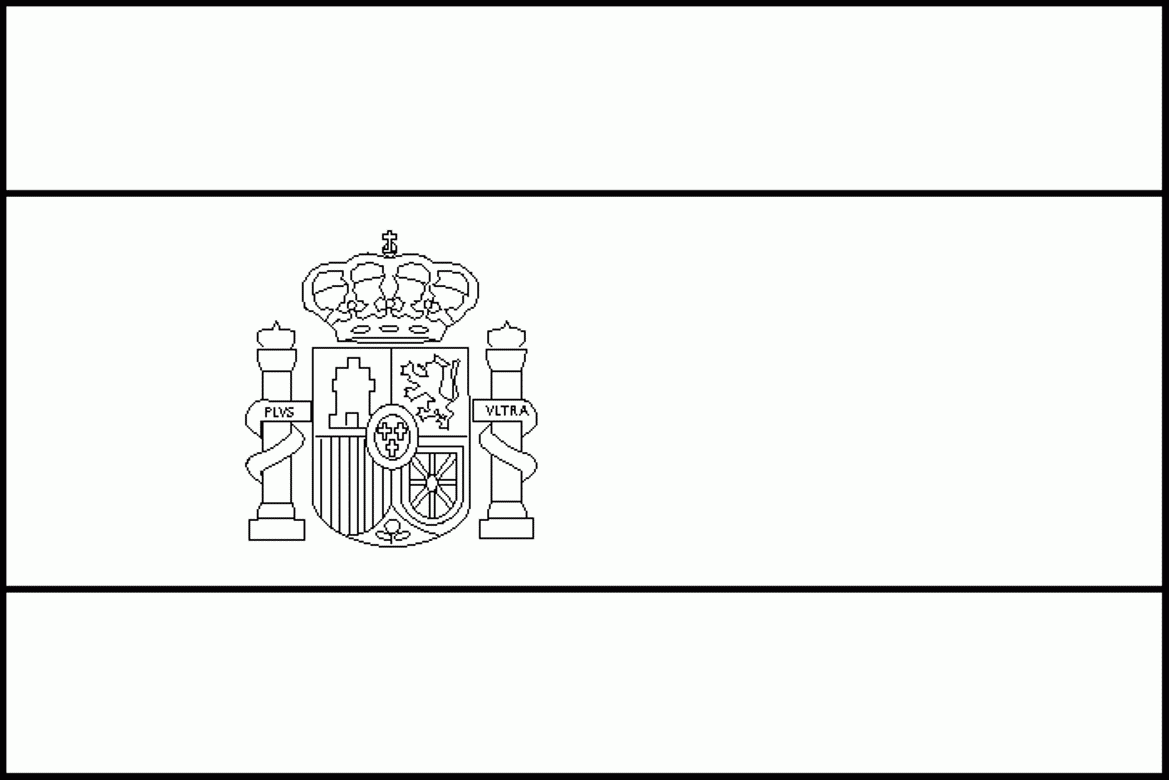 Spain Flag Coloring Page For Kids Flags Coloring Pages Of 