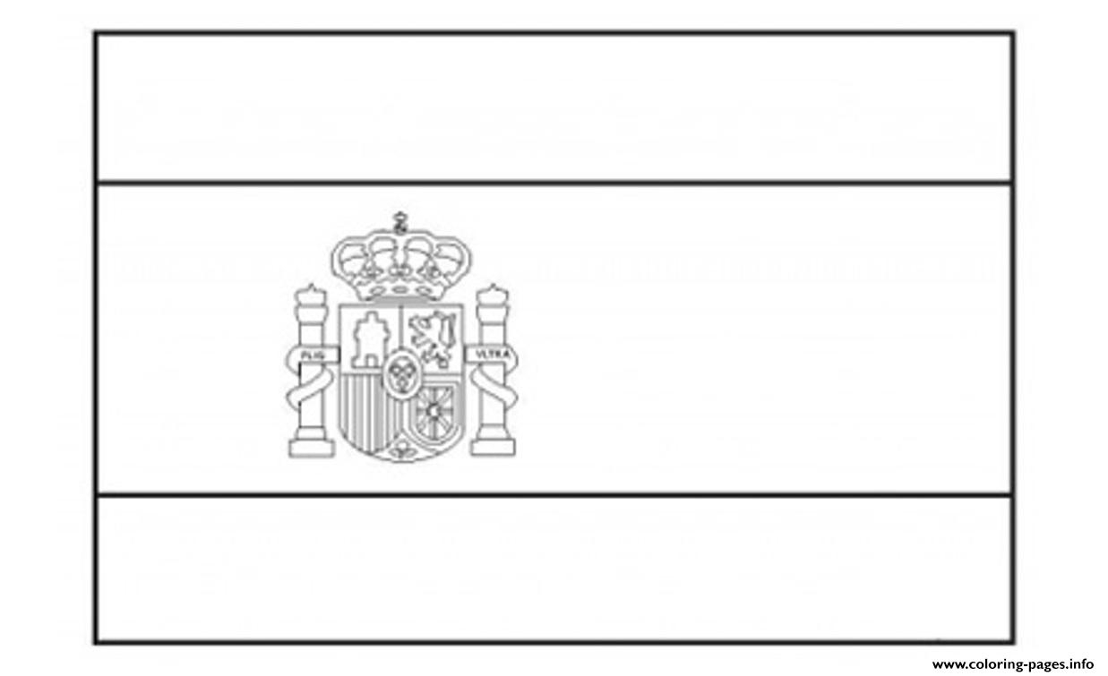 Spain Flag Coloring Pages Learny Kids