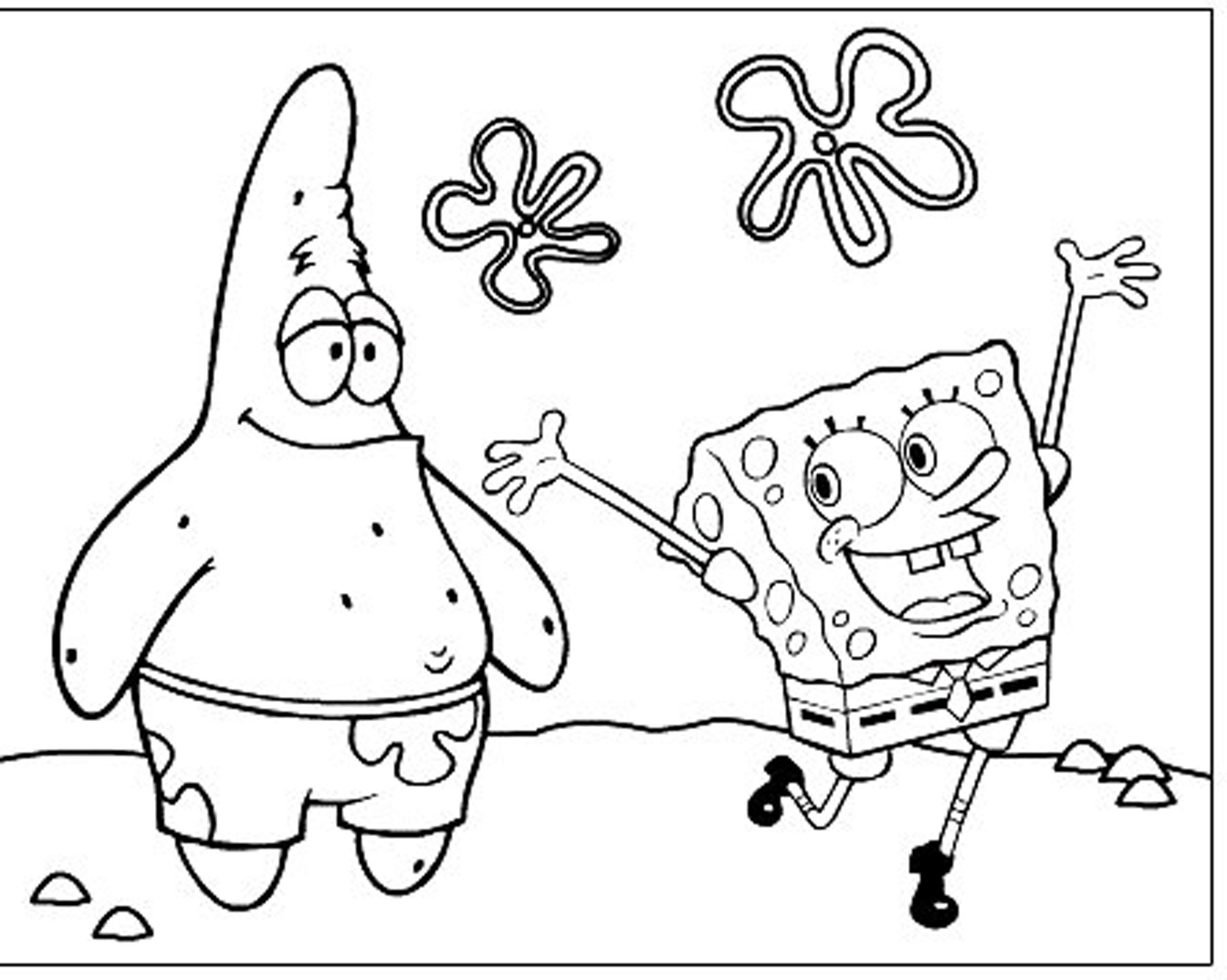 Spongebob Characters Coloring Pages Coloring Home